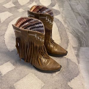Roper kids western fringe boots